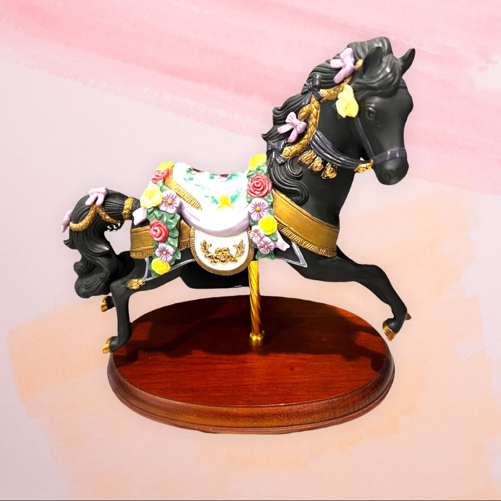 COPY - “Midnight Night Charger” Carousel Horse by Lenox